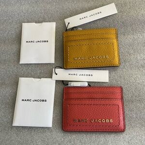 Marc Jacobs Yellow and Red Leather Cardholders NWT